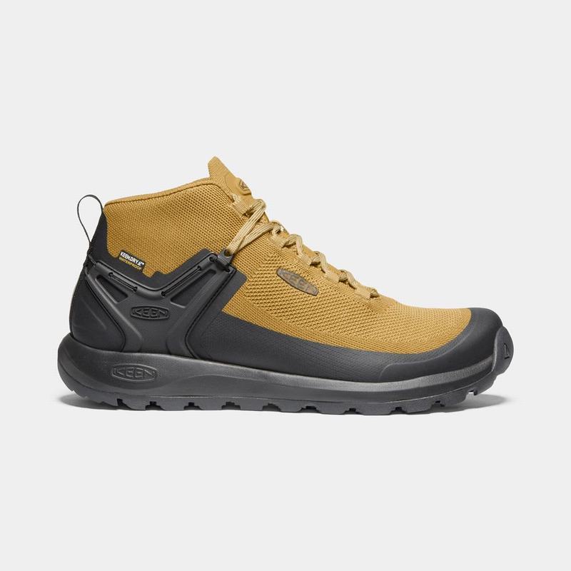 Keen Citizen Evo Mid Waterproof Mens Boots Yellow/Black Sale (7504-DRUNS)